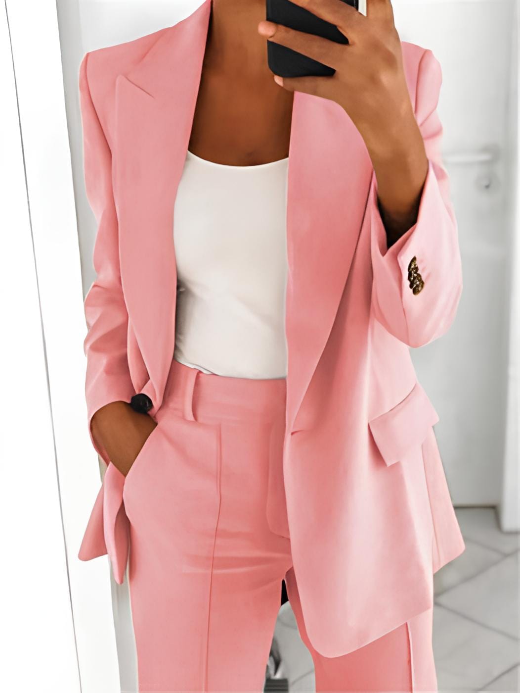 Women's Suit Roze / S Xyra | Elegante Dames Pakken Set Mykozo