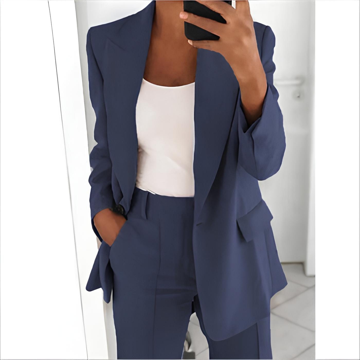 Women's Suit Blauw / S Xyra | Elegante Dames Pakken Set Mykozo