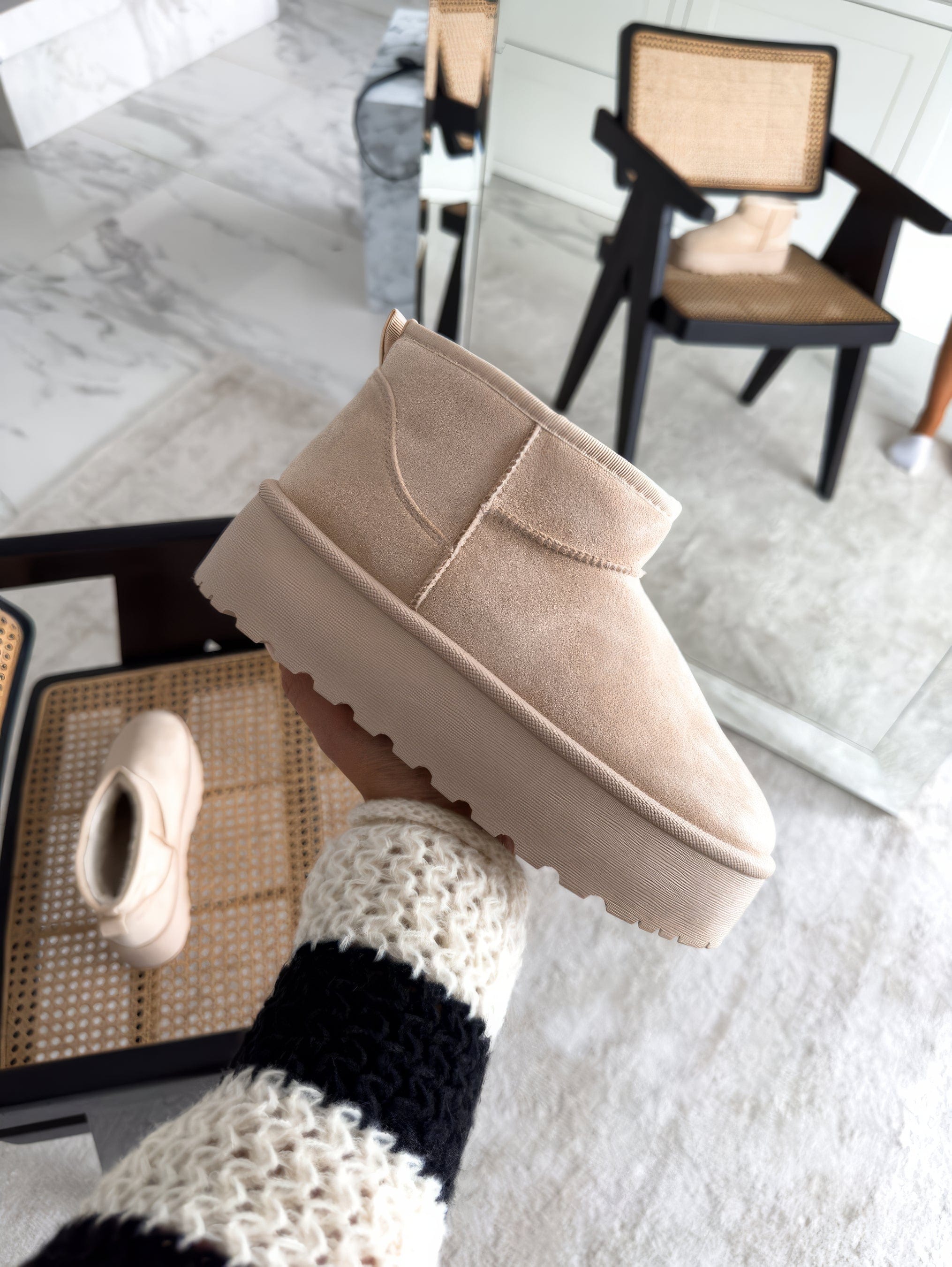 Beige / 36 Zelova | Comfy Warme Laarzen Mykozo