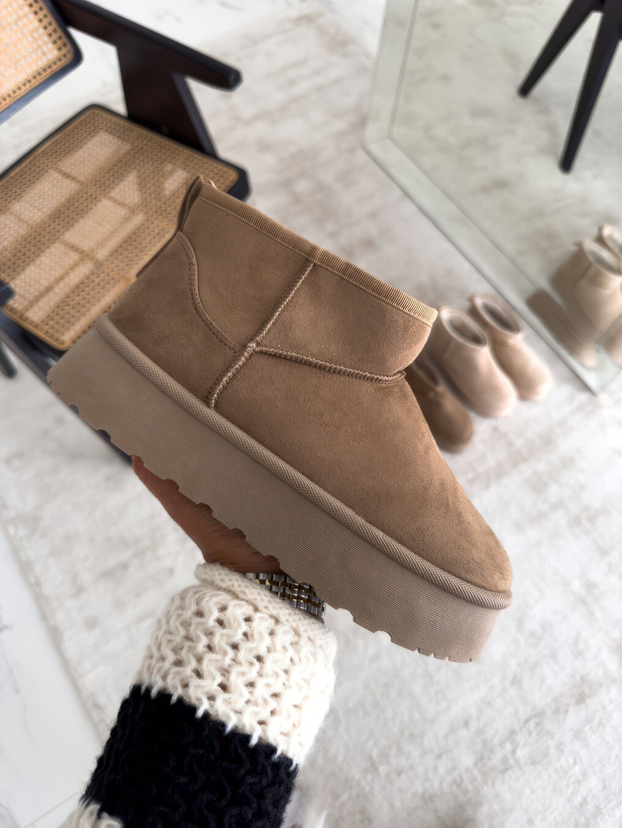 Khaki / 36 Zelova | Comfy Warme Laarzen Mykozo